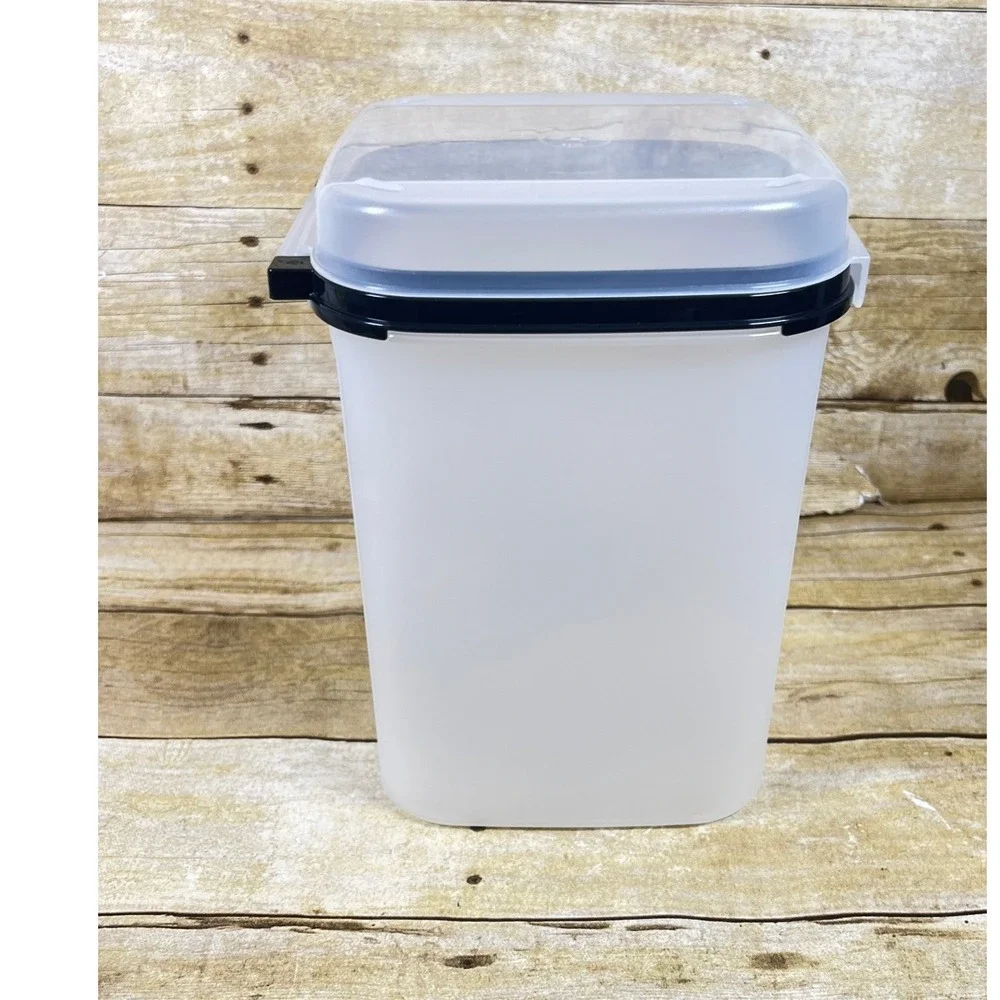 Tupperware Modular Mates Square Signature Line Container #4 Hinged Lid Clear New